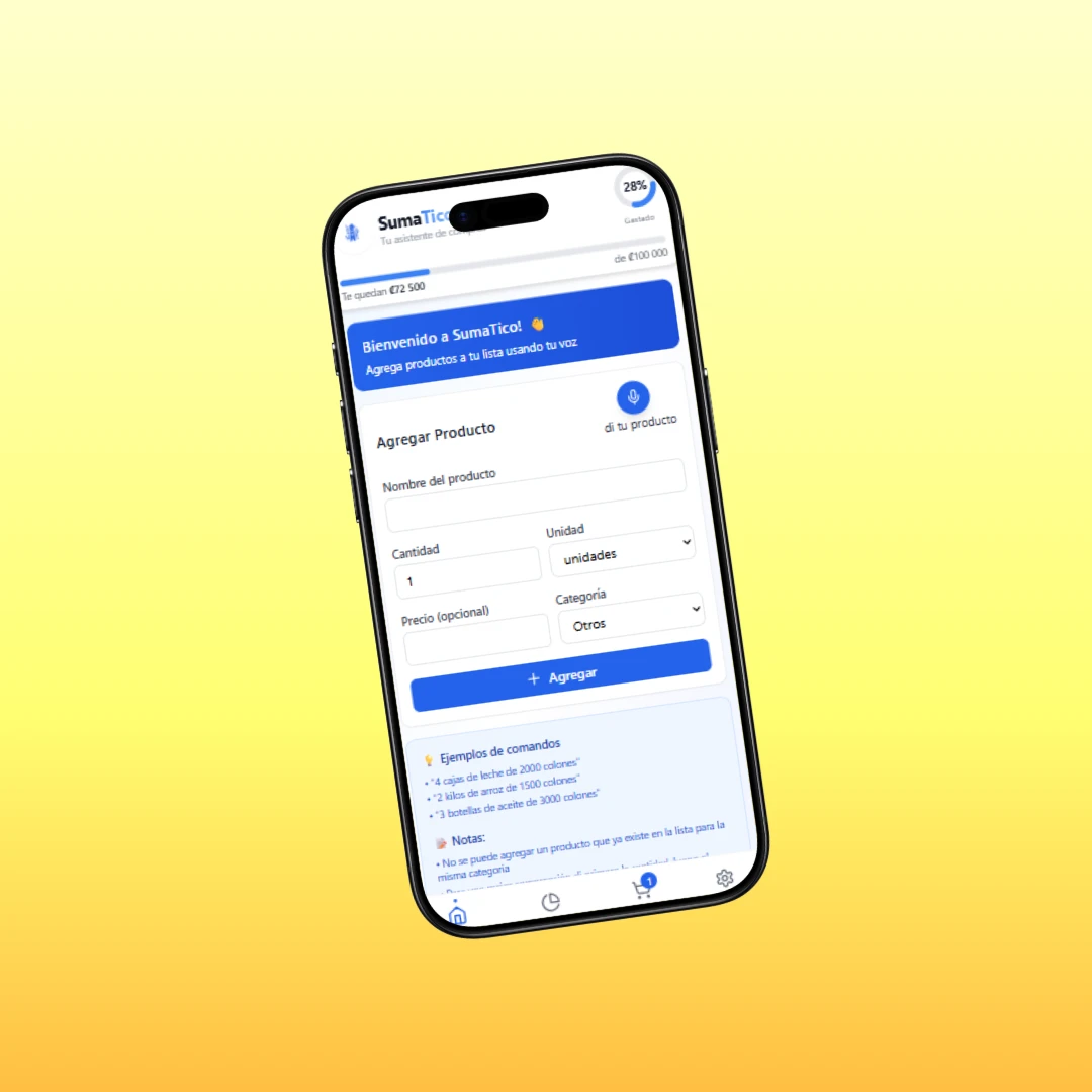 SumaTico - Asistente de compras con Inteligencia Artificial